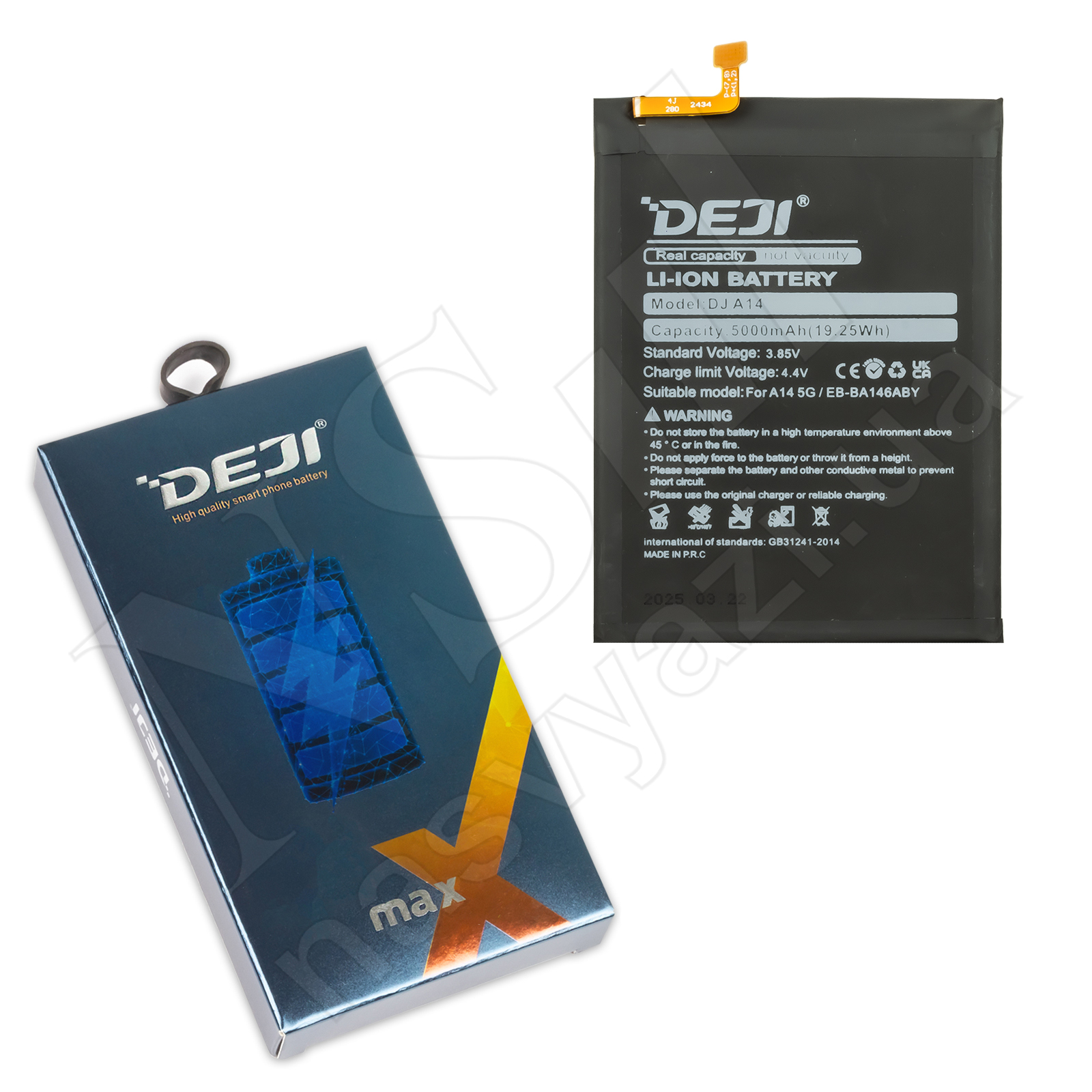 АКБ SAMSUNG A145/A146 A14 (4G)A14 (5G) (2023) (EB-BA146ABY) DEJI (5000 mAh)