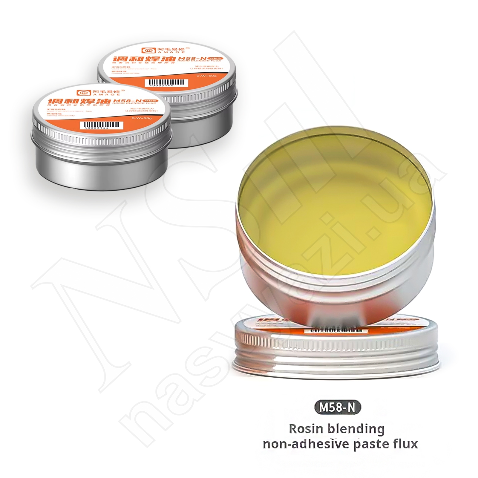 Паста флюс AMAOE M58-N (на основе канифоли) в баночке (50 гр.)