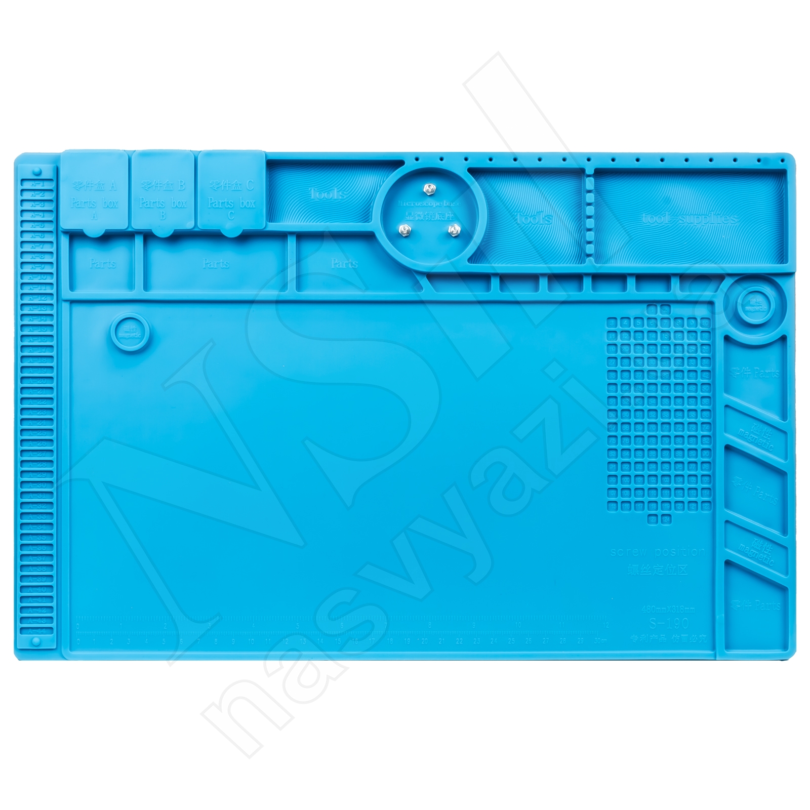 Платформа KAISI S-190 под микроскоп термостойкая (48см*31.8см) (коврик синий)