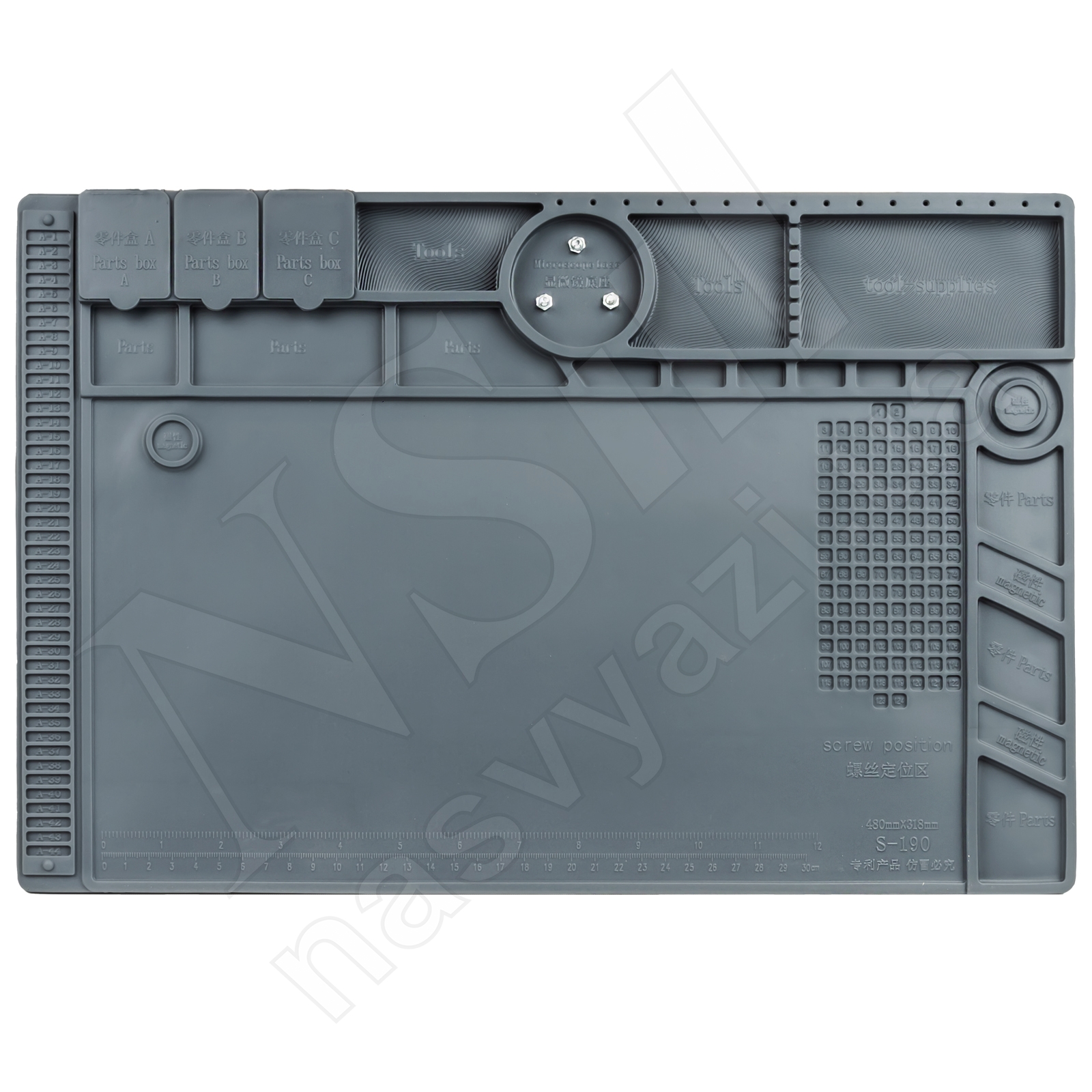 Платформа KAISI S-190 под микроскоп термостойкая (48см*31.8см) (коврик черный)