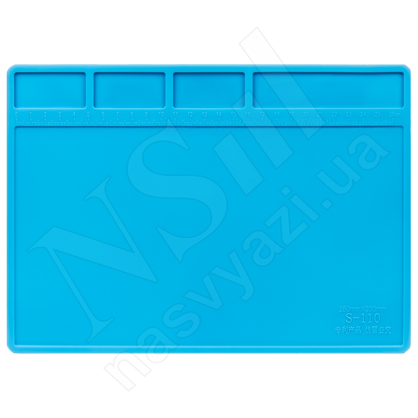 Коврик для пайки KAISI S-110 (28см*20см) термостойкий силиконовый (синий)