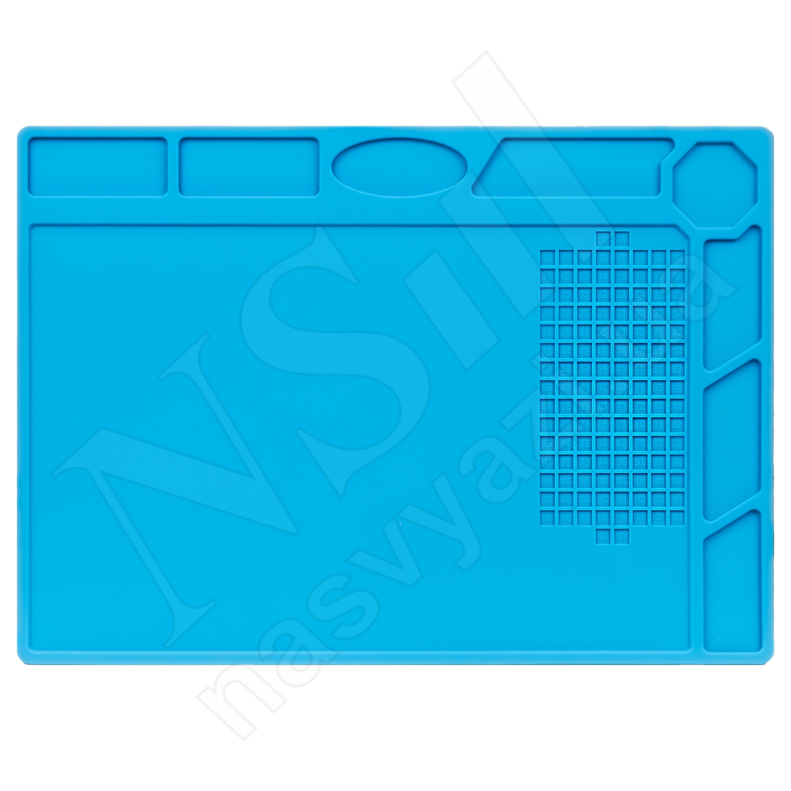 Коврик для пайки KAISI KS-801 (33.8см*22.8см) термостойкий силиконовый (синий)