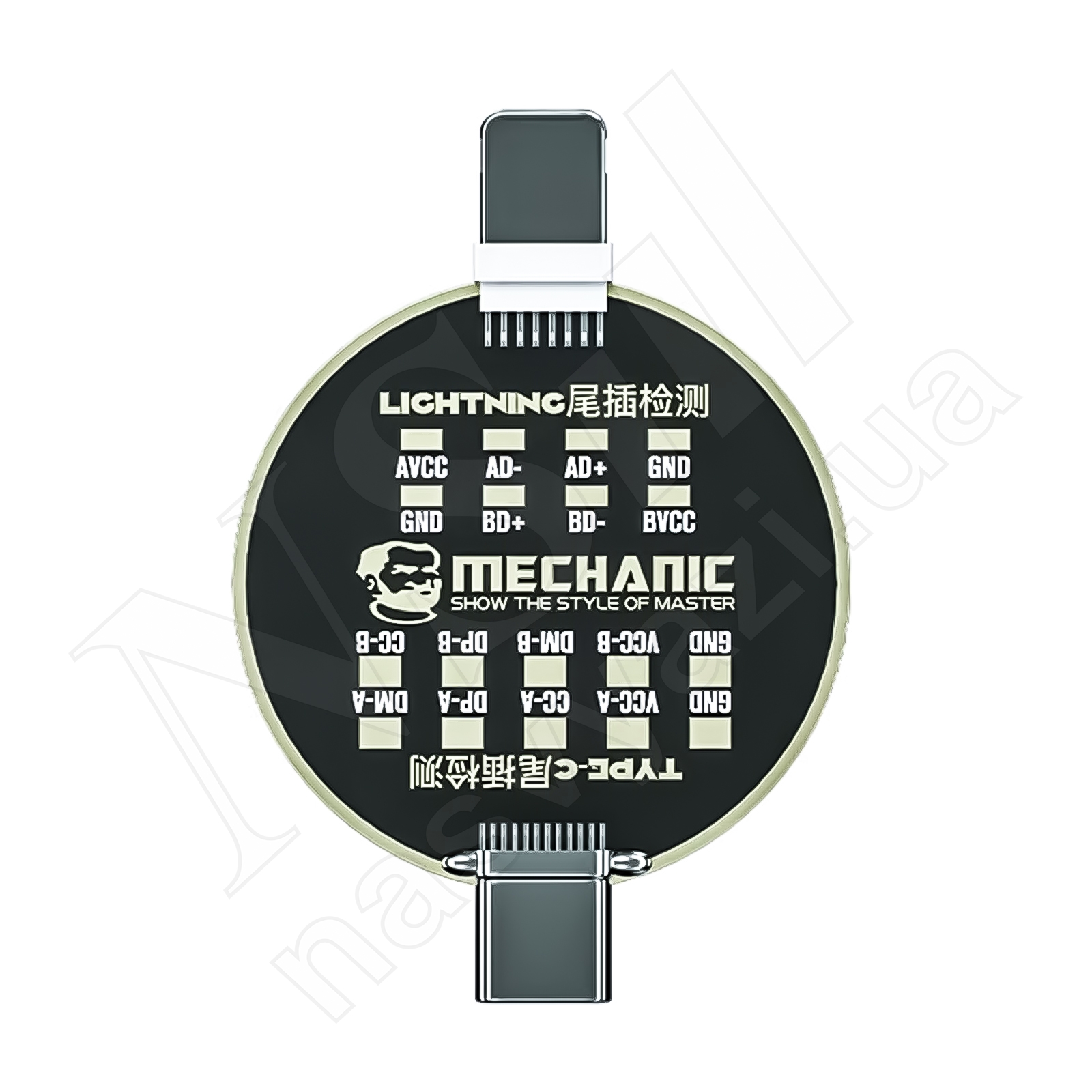 Тестовая плата MECHANIC T-810 2 in 1 для проверки контактов разьема Iphone Lightning/Android Type-C