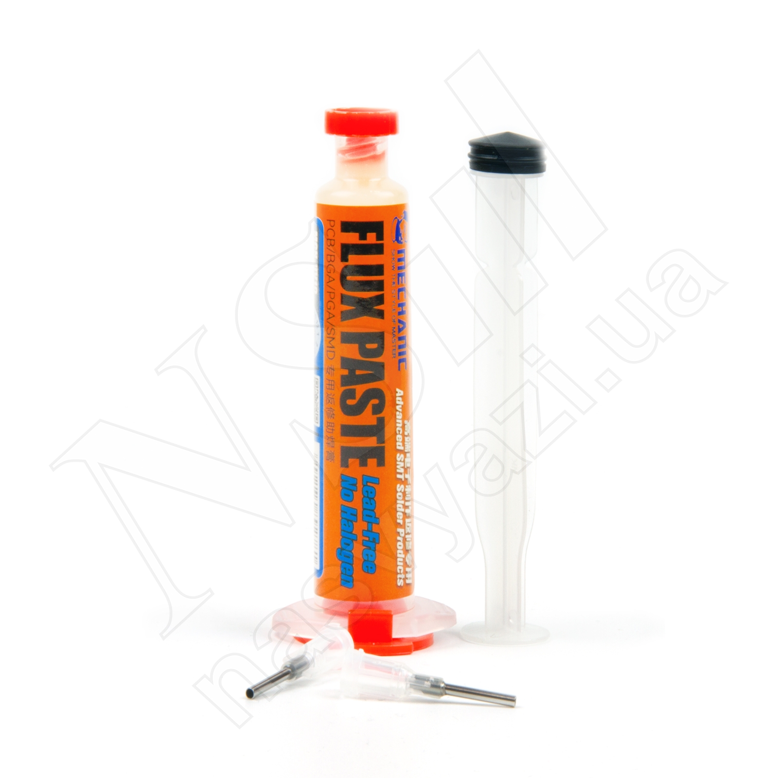 Паста флюс MECHANIC MCN-UV10 (10 мл) в шприце, безгалогеновая