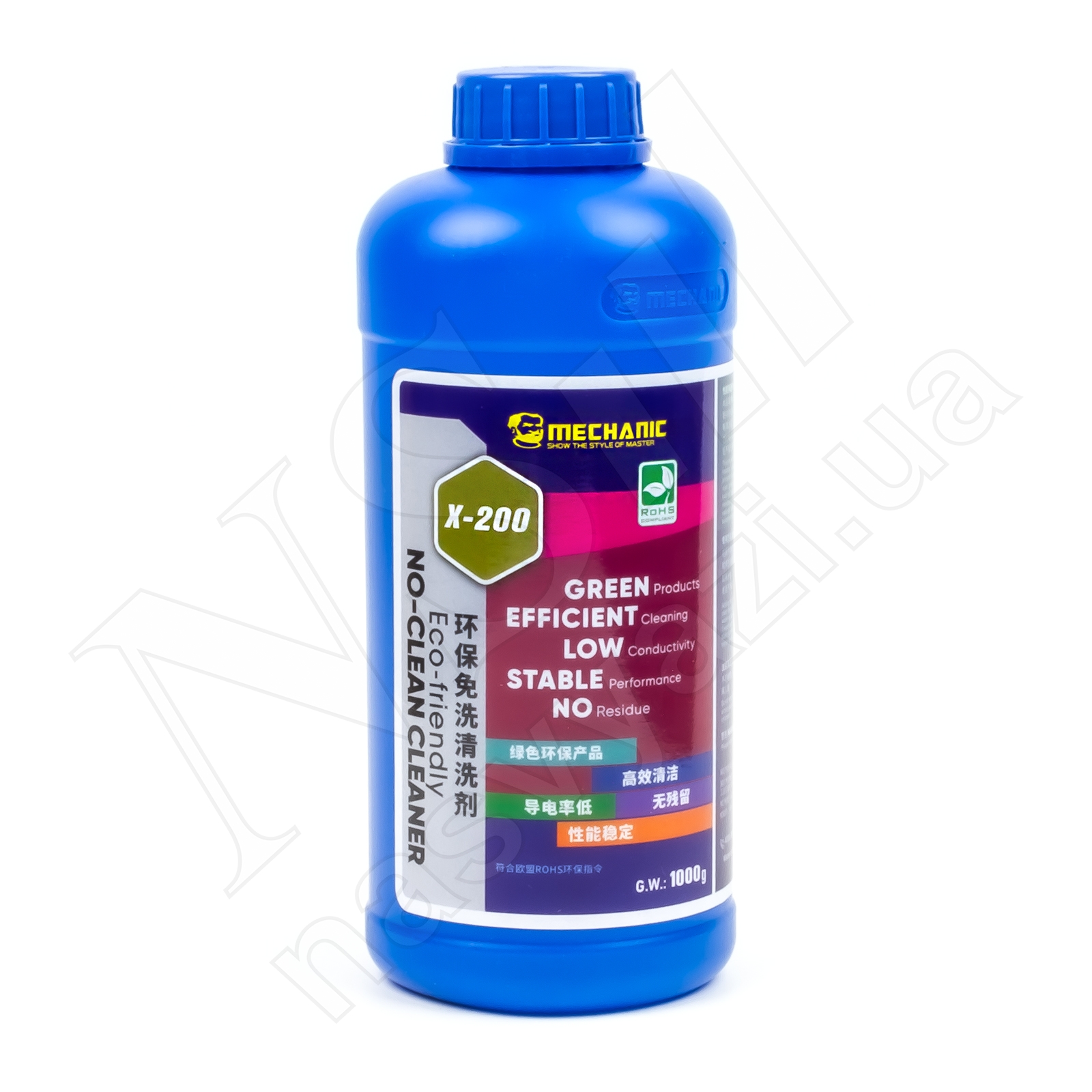 Растворитель MECHANIC X-200 для очистки плат экологически чистый (1000 мл)
