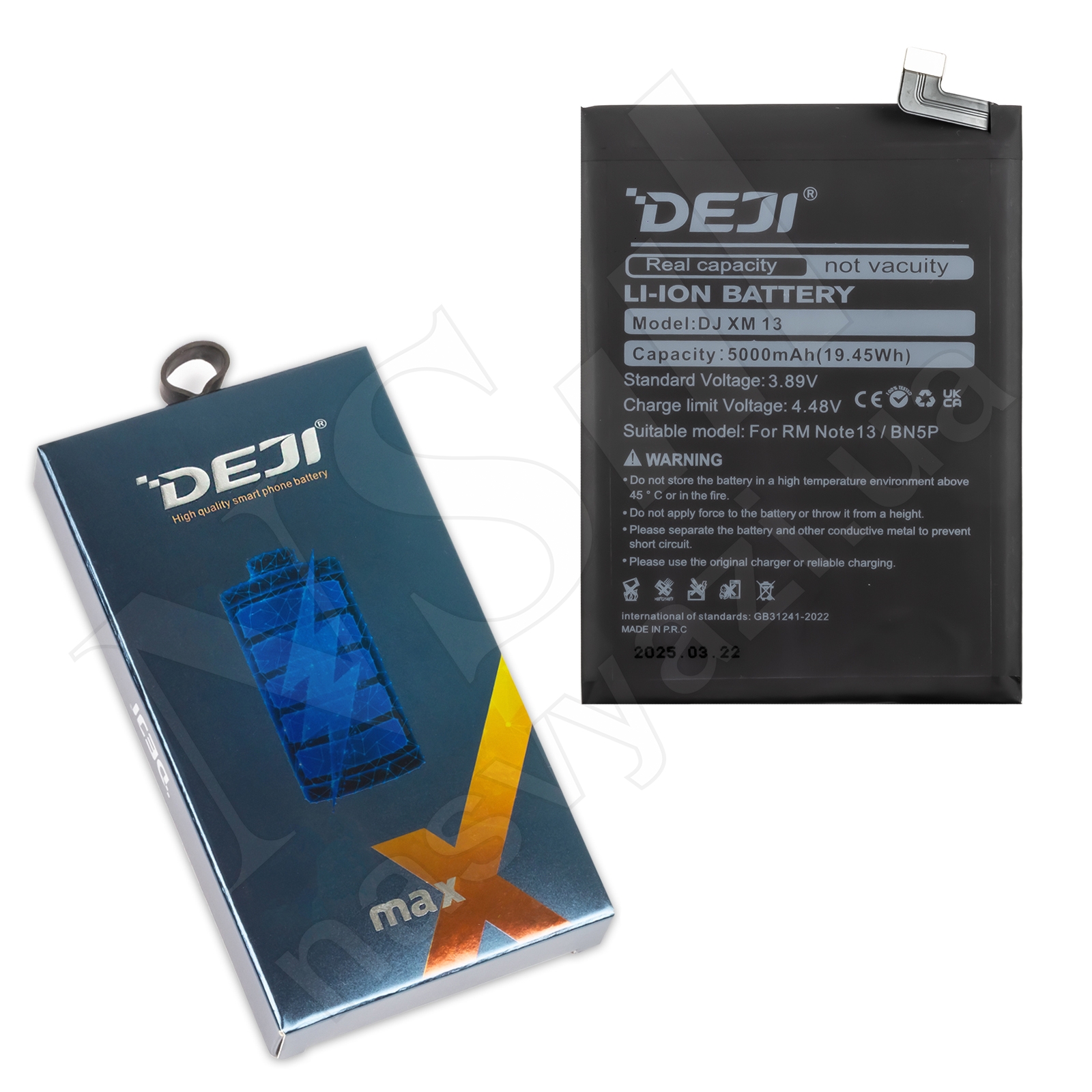 АКБ XIAOMI BN5P Redmi Note 13 (4G)/13 (5G) DEJI (5000 mAh)