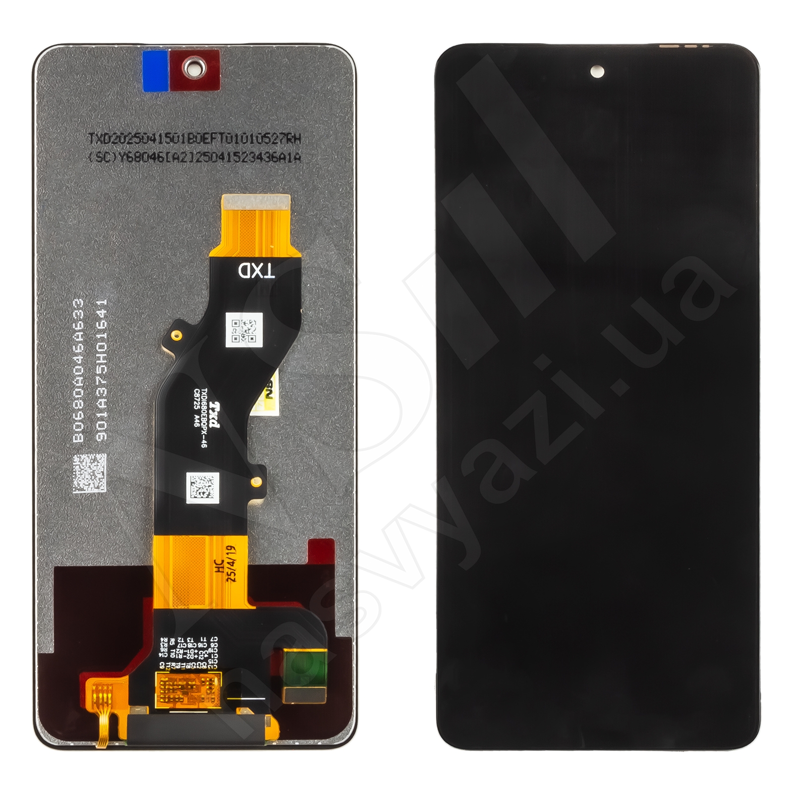 Дисплей TECNO Spark 30 (KL6) (2024) с черным тачскрином