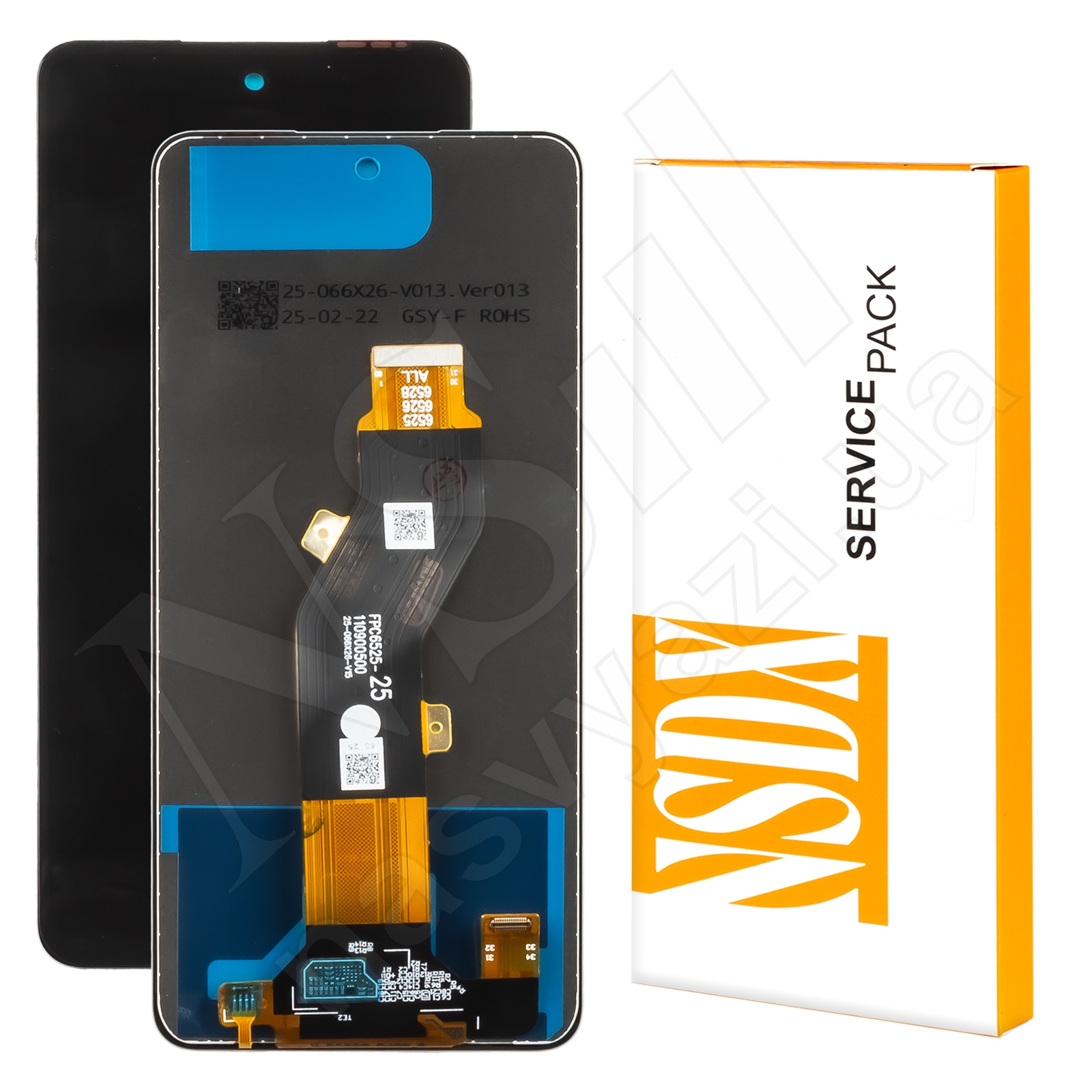 Дисплей ZTE NUBIA V60 Design (2024) Service Pack с черным тачскрином 