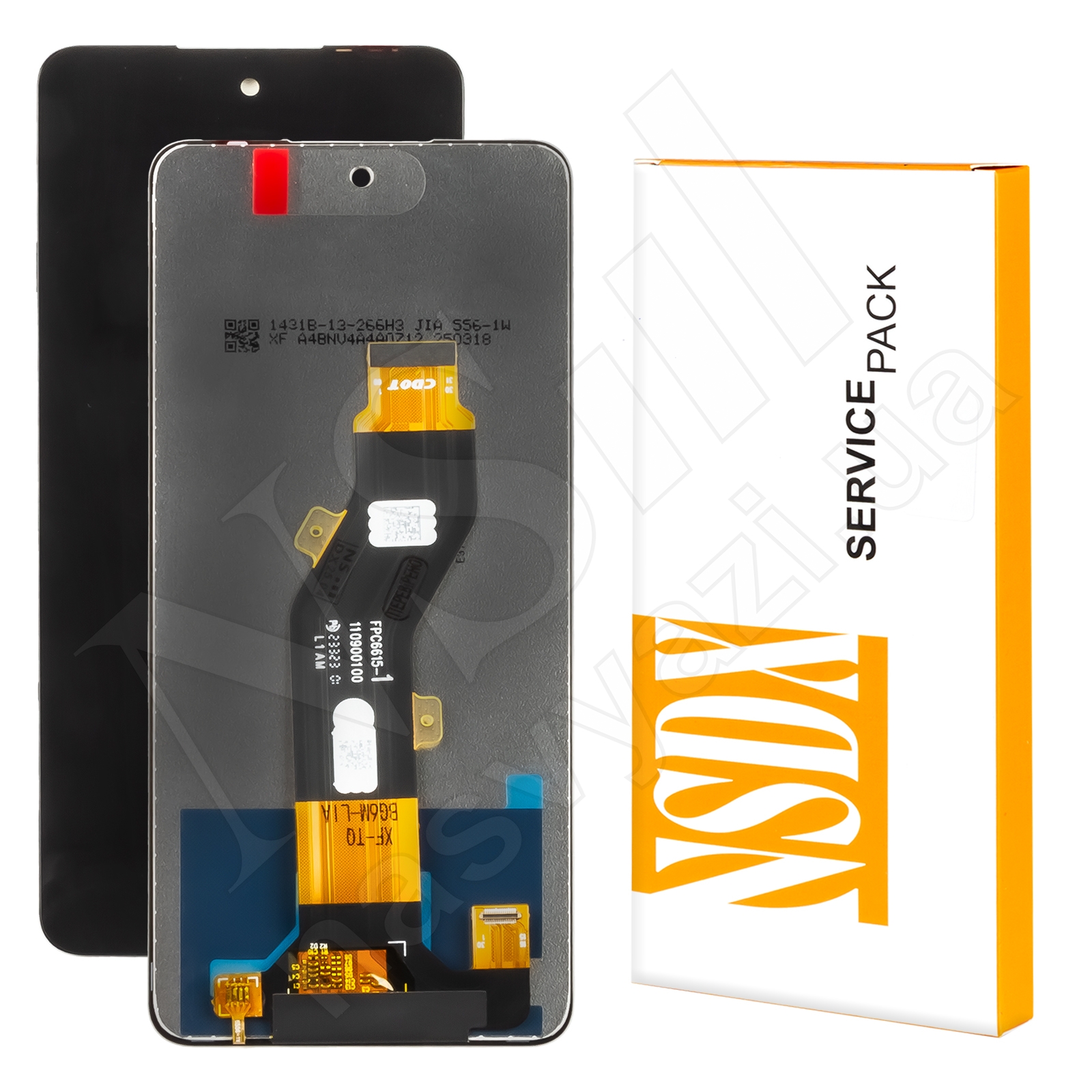 Дисплей TECNO Spark 20 (KJ5n) (2023) Service Pack с черным тачскрином