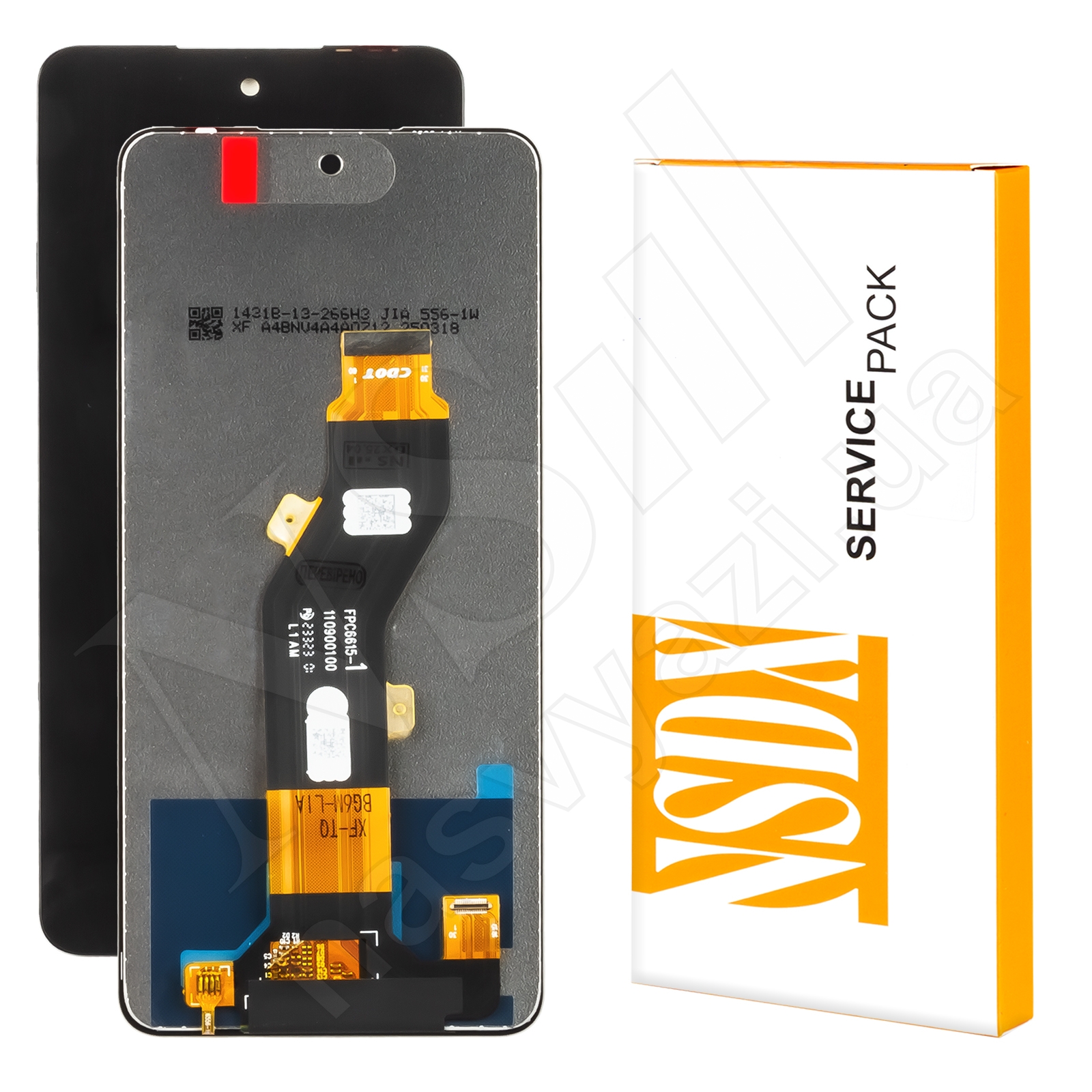 Дисплей TECNO Spark 20C (BG7n) (2023) Service Pack с черным тачскрином