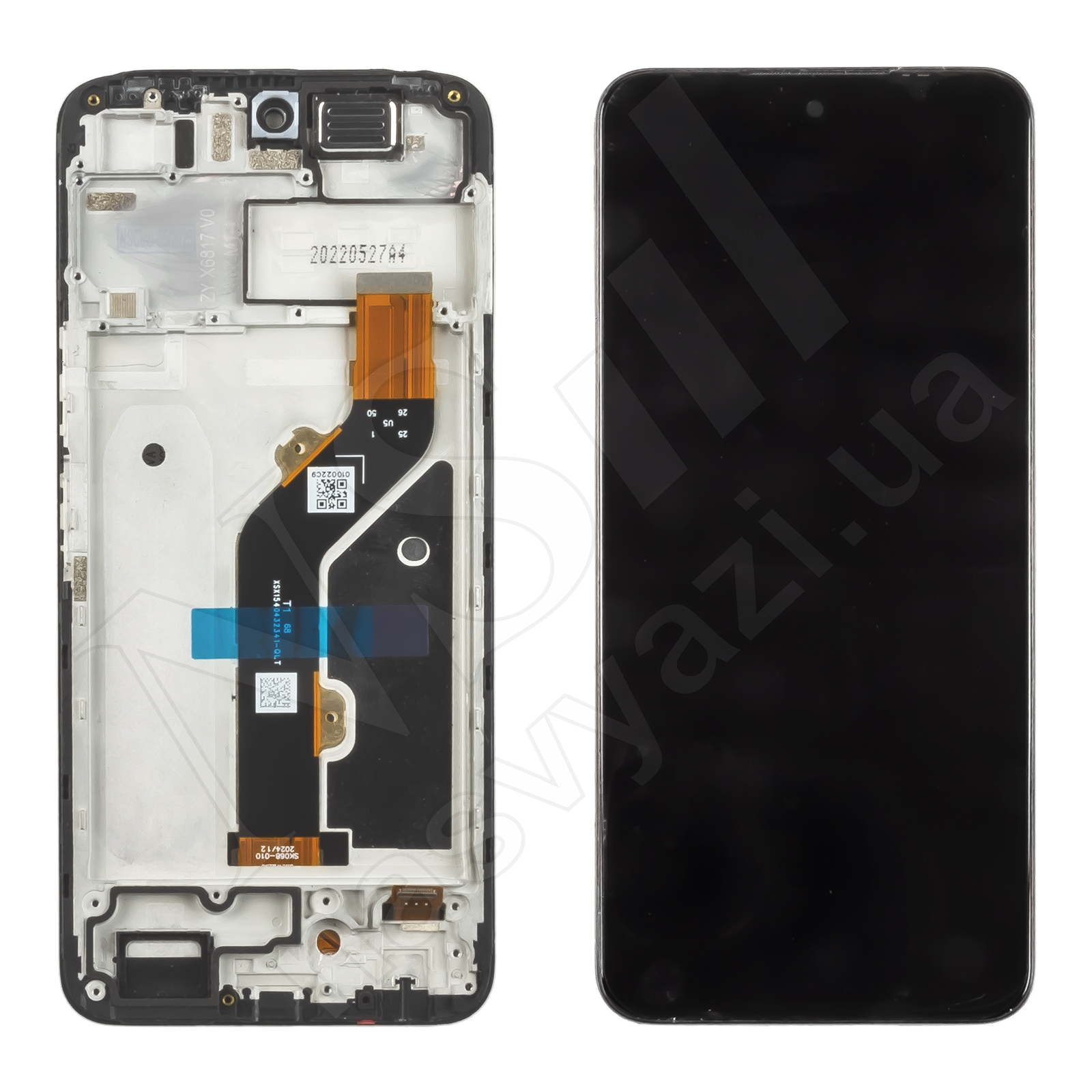 Дисплей INFINIX Hot 12 (X6817) (2022) с черным тачскрином и рамкой