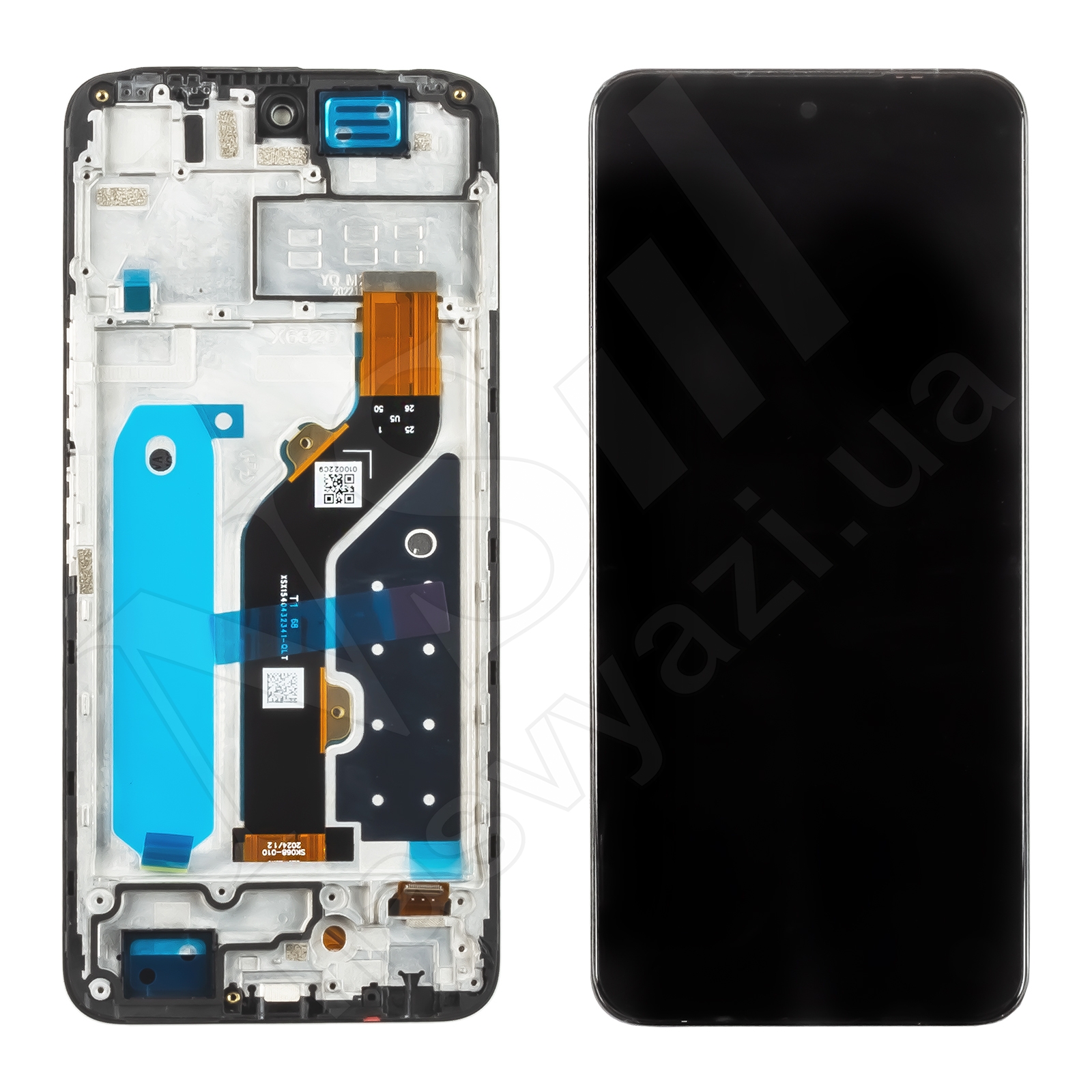 Дисплей INFINIX Hot 20 (X6826B) (4G) (2022) с черным тачскрином и рамкой