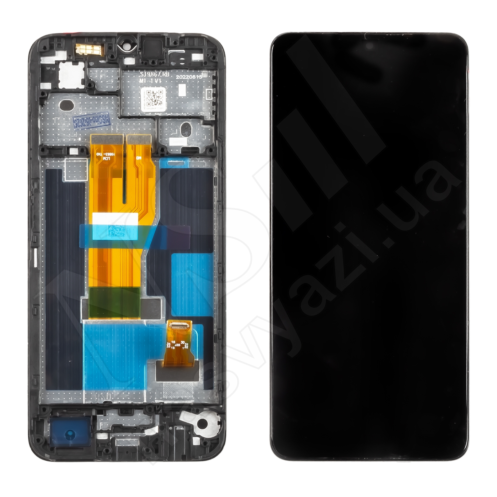 Дисплей OPPO Realme C33 (2022) с черным тачскрином и рамкой