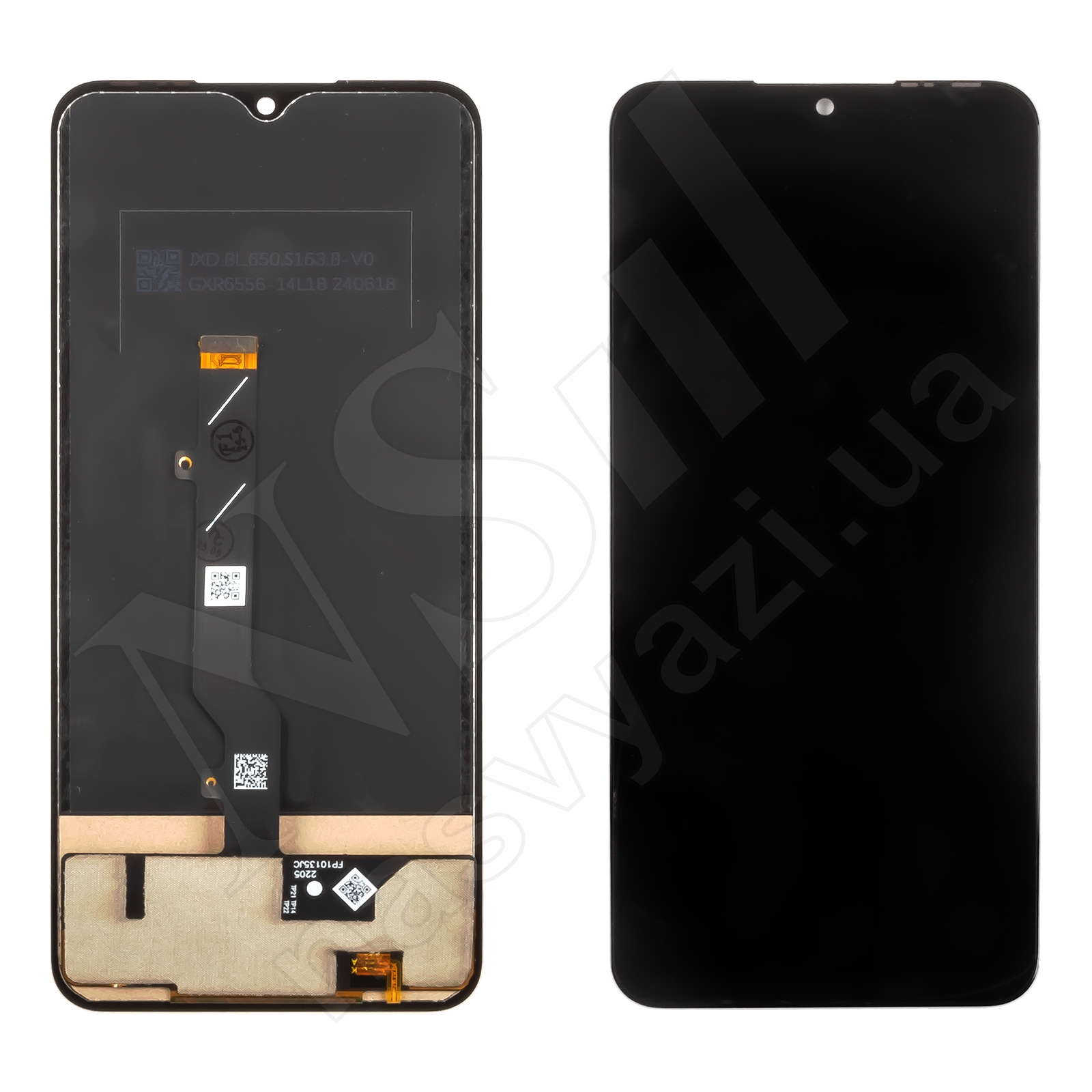 Дисплей TCL 30 Plus (T676K) (2022) c черным тачскрином