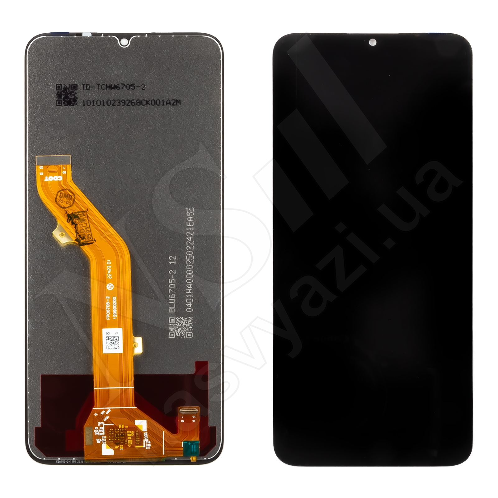 Дисплей TCL 505 (T509K1) (2024) c черным тачскрином