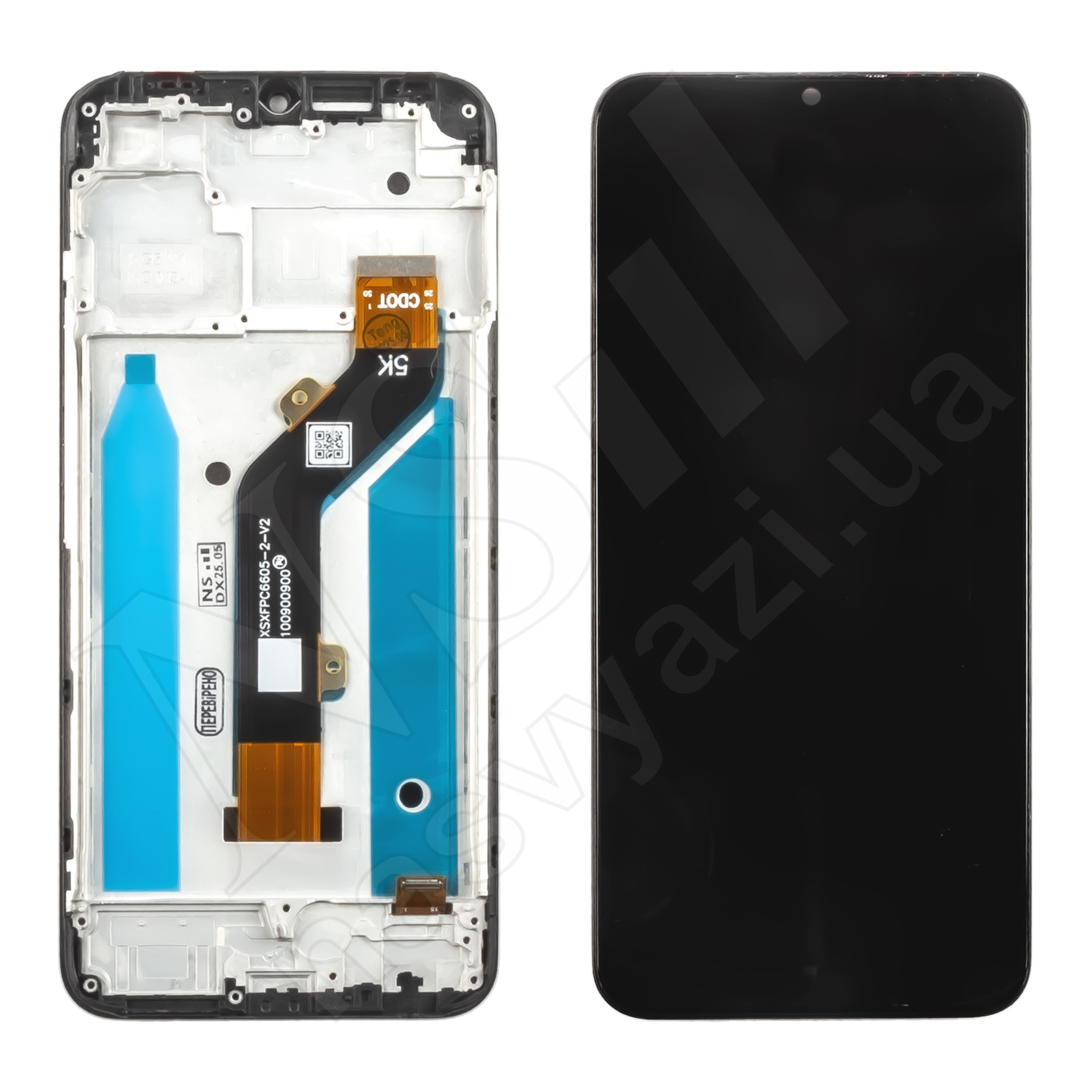 Дисплей TECNO Spark 8C (KG5K) (2022) с черным тачскрином и рамкой