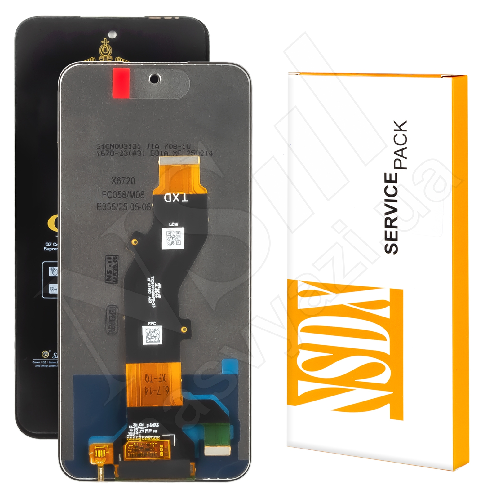 Дисплей INFINIX Hot 50i (X6531B)/Smart 9 (X6532) (2024) Service Pack с черным тачскрином