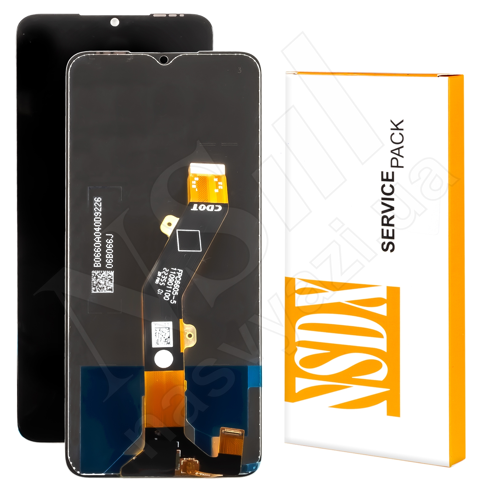 Дисплей TECNO Spark 10C (KI5k) (2023) Service Pack с черным тачскрином