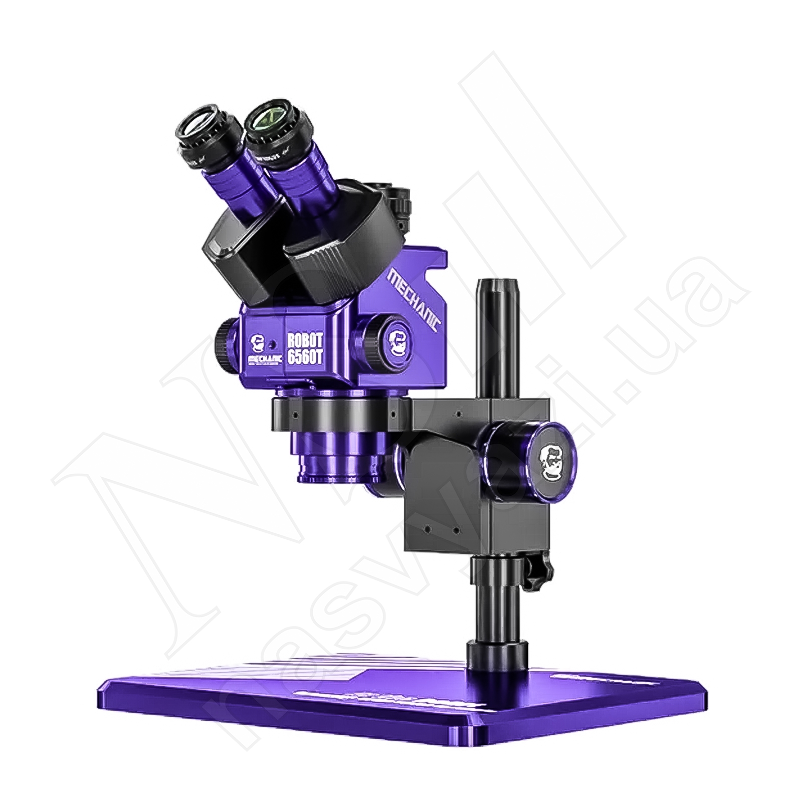 Микроскоп MECHANIC ROBOT6560T-B11 тринокулярный (увеличение 6.5x-60x/подсветка L72) фиолетовый