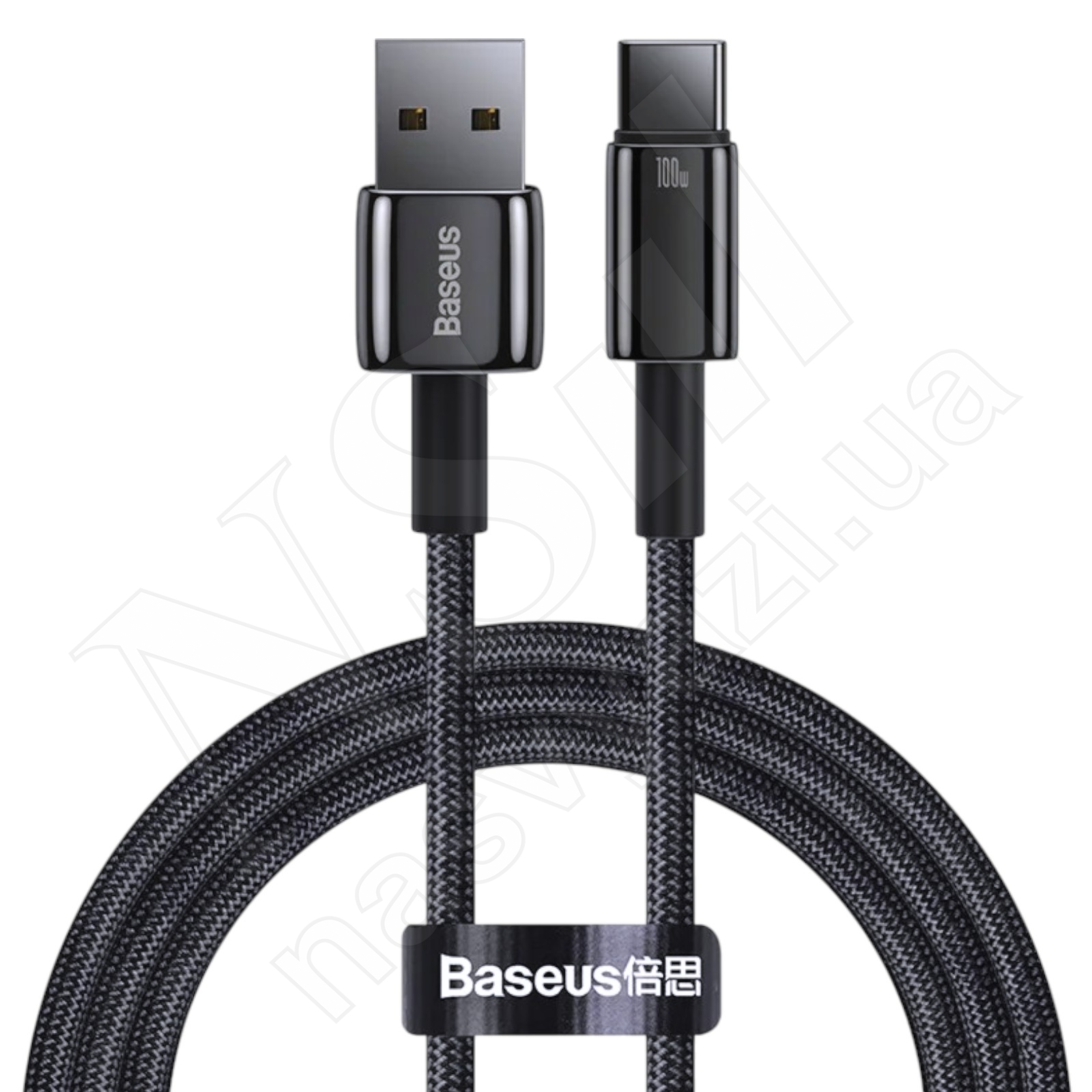Кабель USB - Type-C Baseus TG-CAWJ000001 100W 1м черный