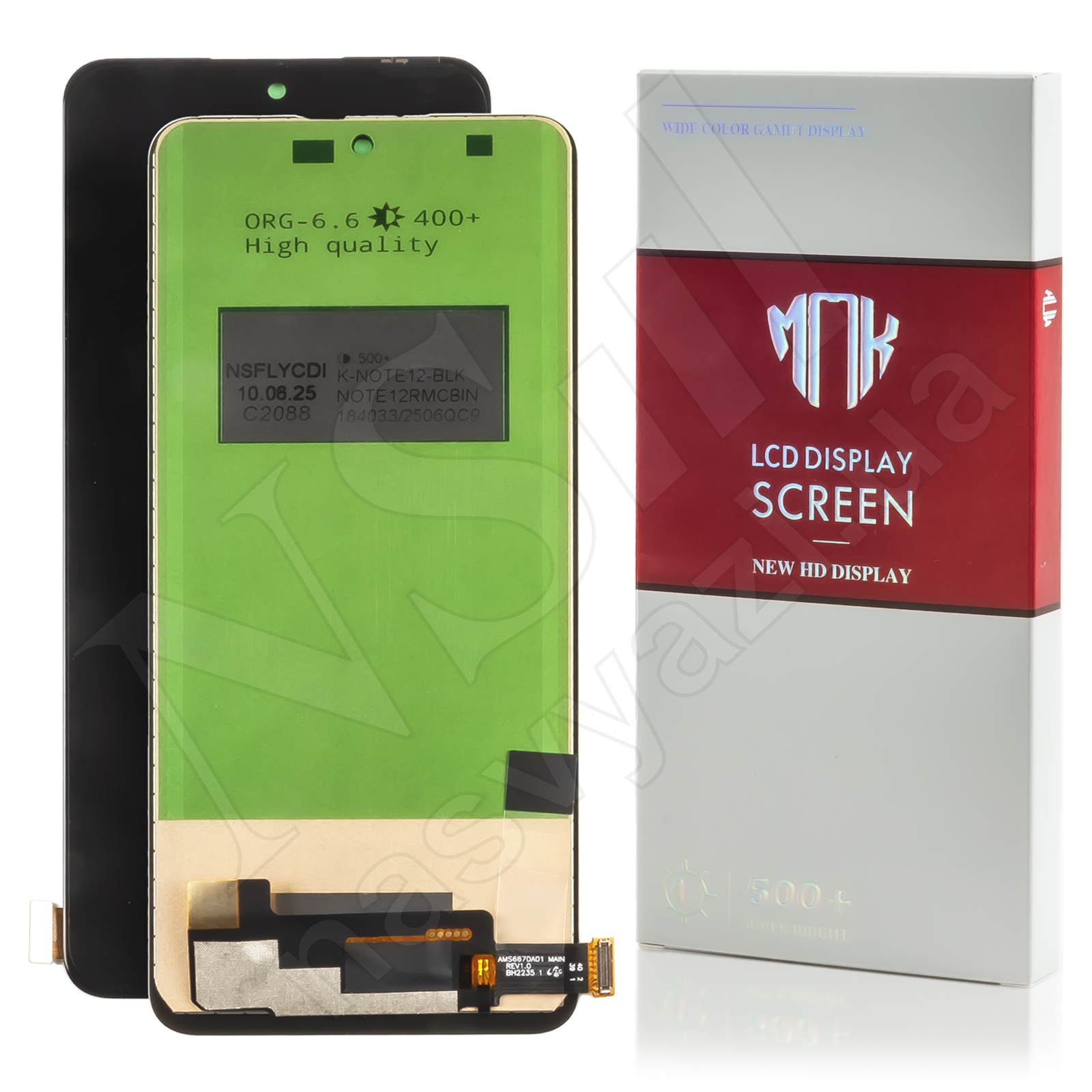 Дисплей XIAOMI Redmi Note 12 (4G)/Note 12 (5G)/Poco X5 (2023) (IPS) (HD) FLYCDI с черным тачскрином