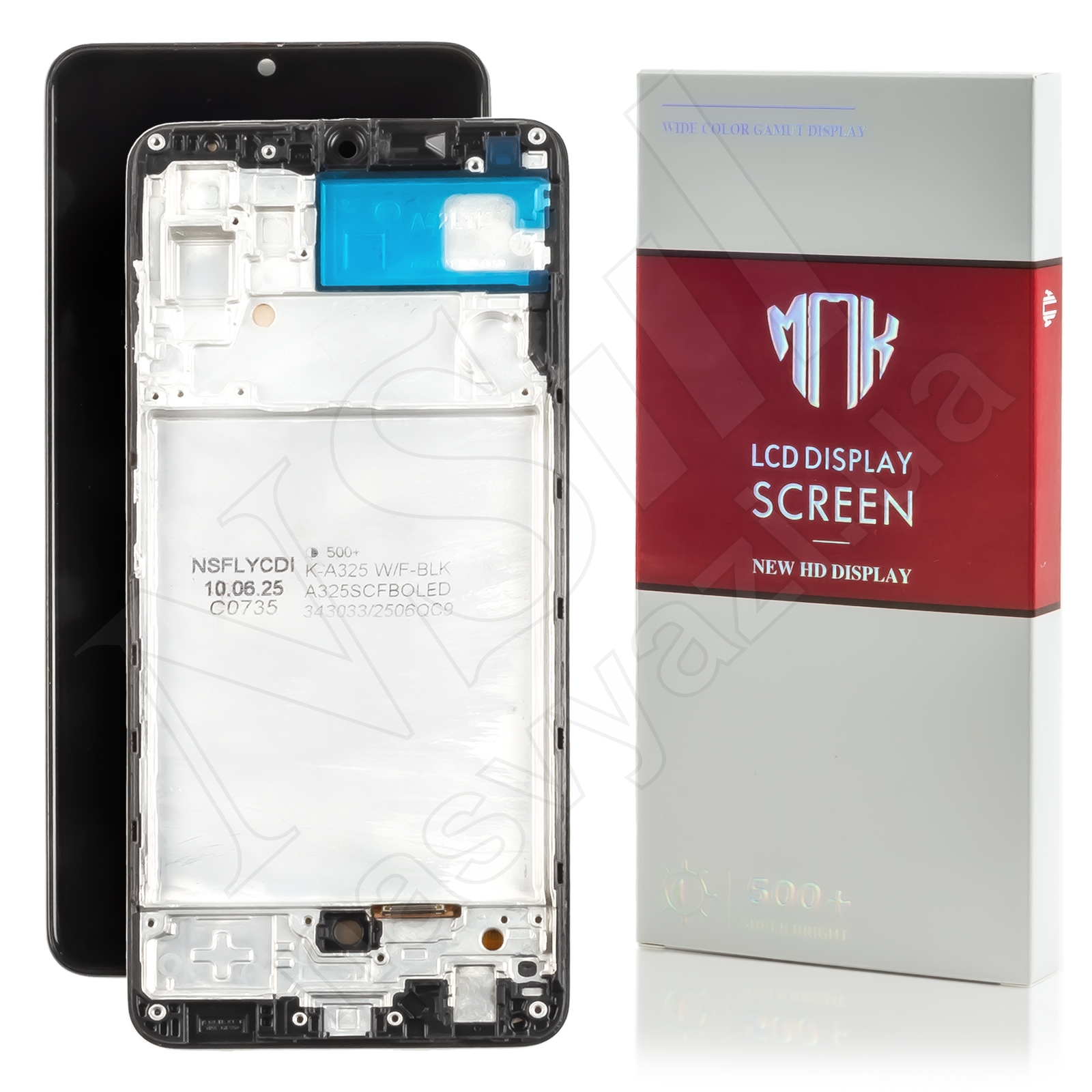 Дисплей SAMSUNG A325 Galaxy A32 (4G) (2021) (OLED) (HD) FLYCDI с черным тачскрином и рамкой