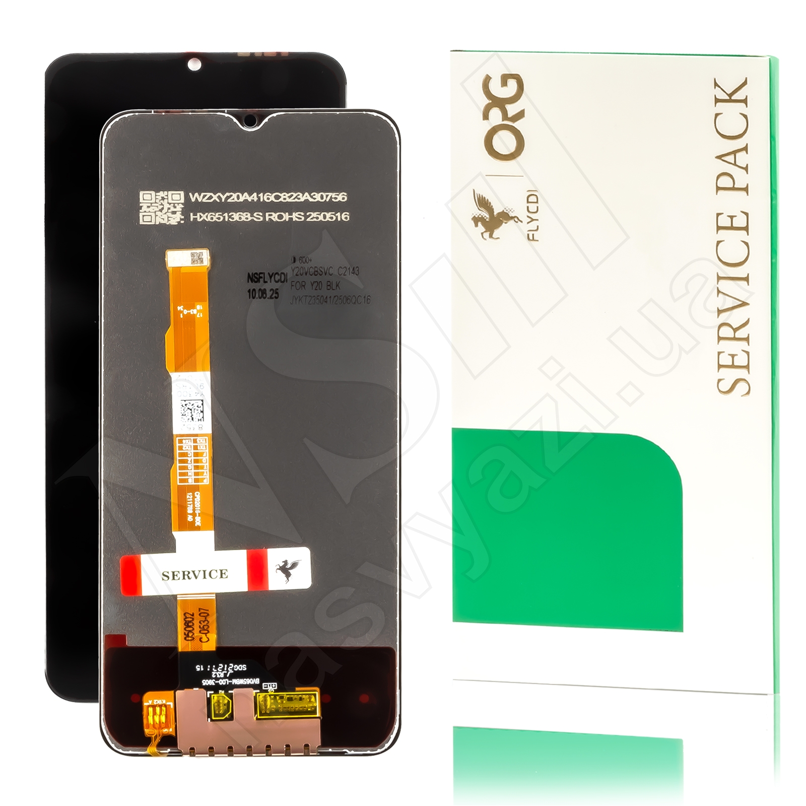 Дисплей VIVO Y11s/Y12a/Y12s/Y15a/Y15c/Y15s/Y20/Y20i/Y20s (2021) (HD+) FLYCDI с черным тачскрином