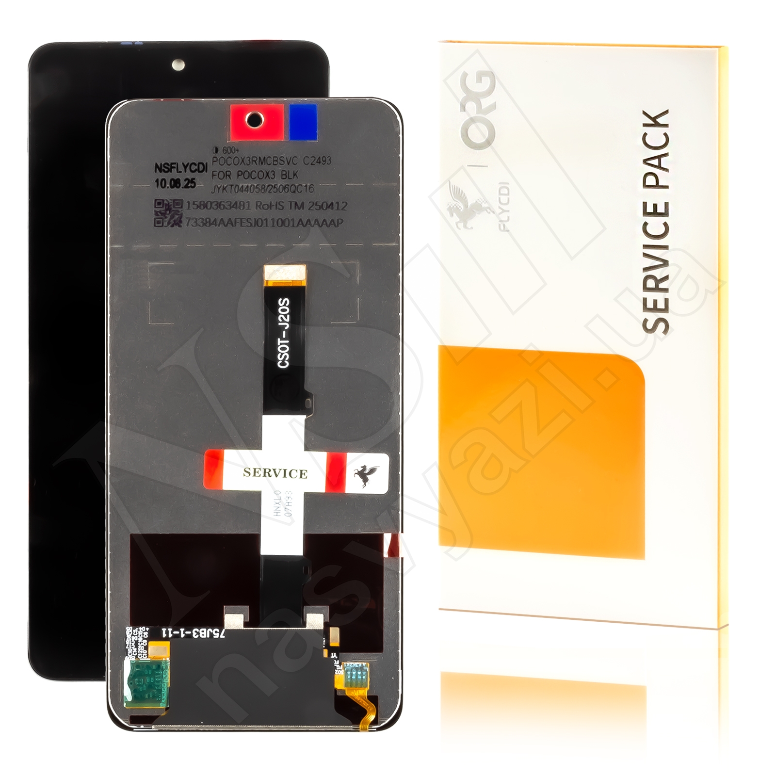 Дисплей XIAOMI Mi 10T Lite/Poco X3/Poco X3 Pro (2020) (HD+) FLYCDI c черным тачскрином