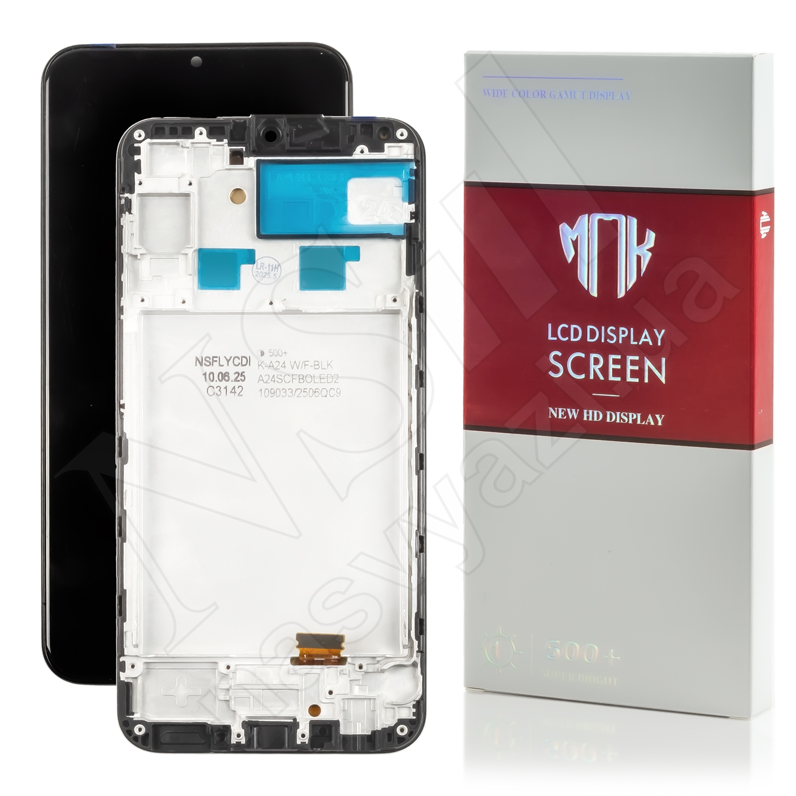 Дисплей SAMSUNG A245 Galaxy A24 (2023) (OLED) (HD) FLYCDI с черным тачскрином и рамкой