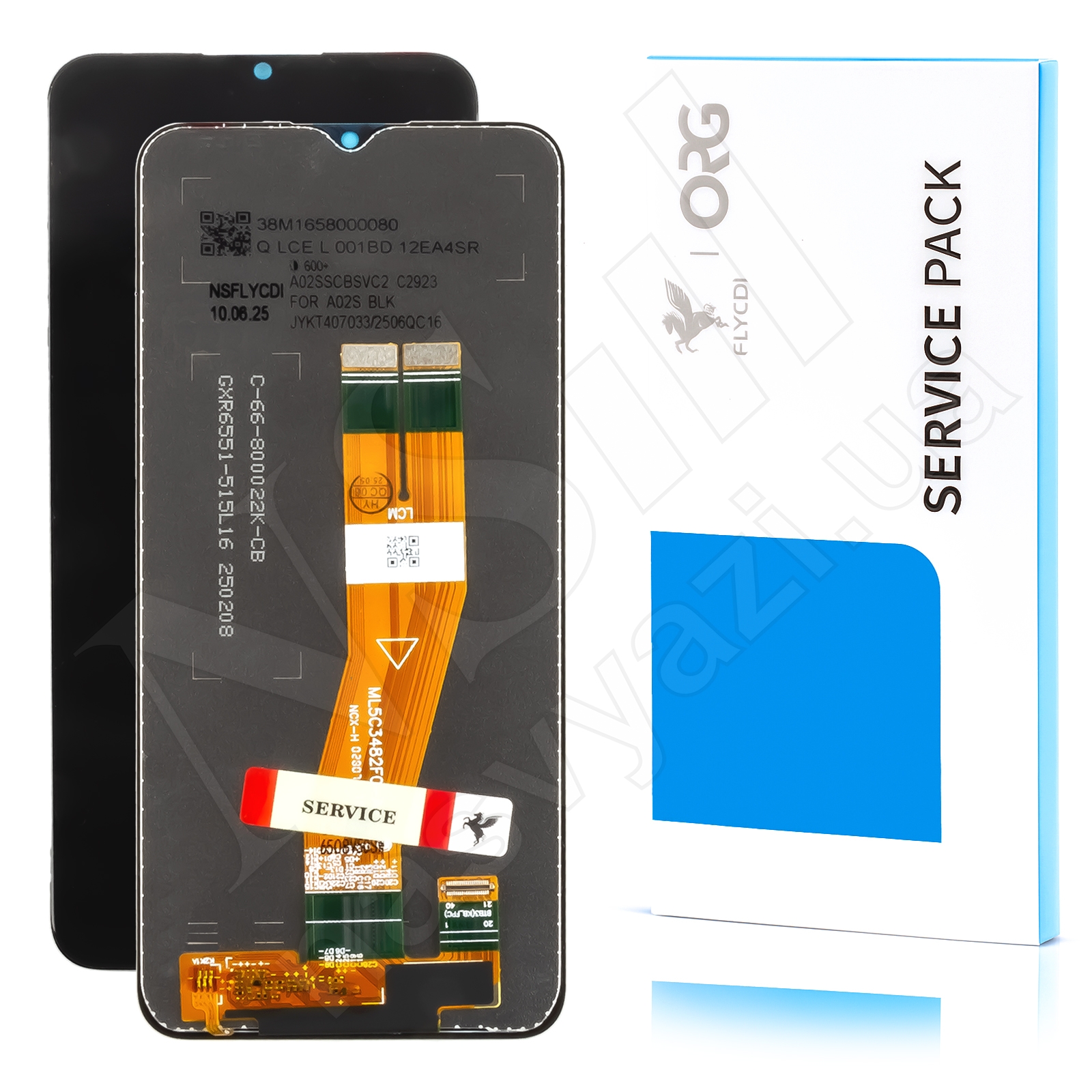 Дисплей SAMSUNG A035F Galaxy A03 (2022) (160.5 мм) (HD+) FLYCDI с черным тачскрином