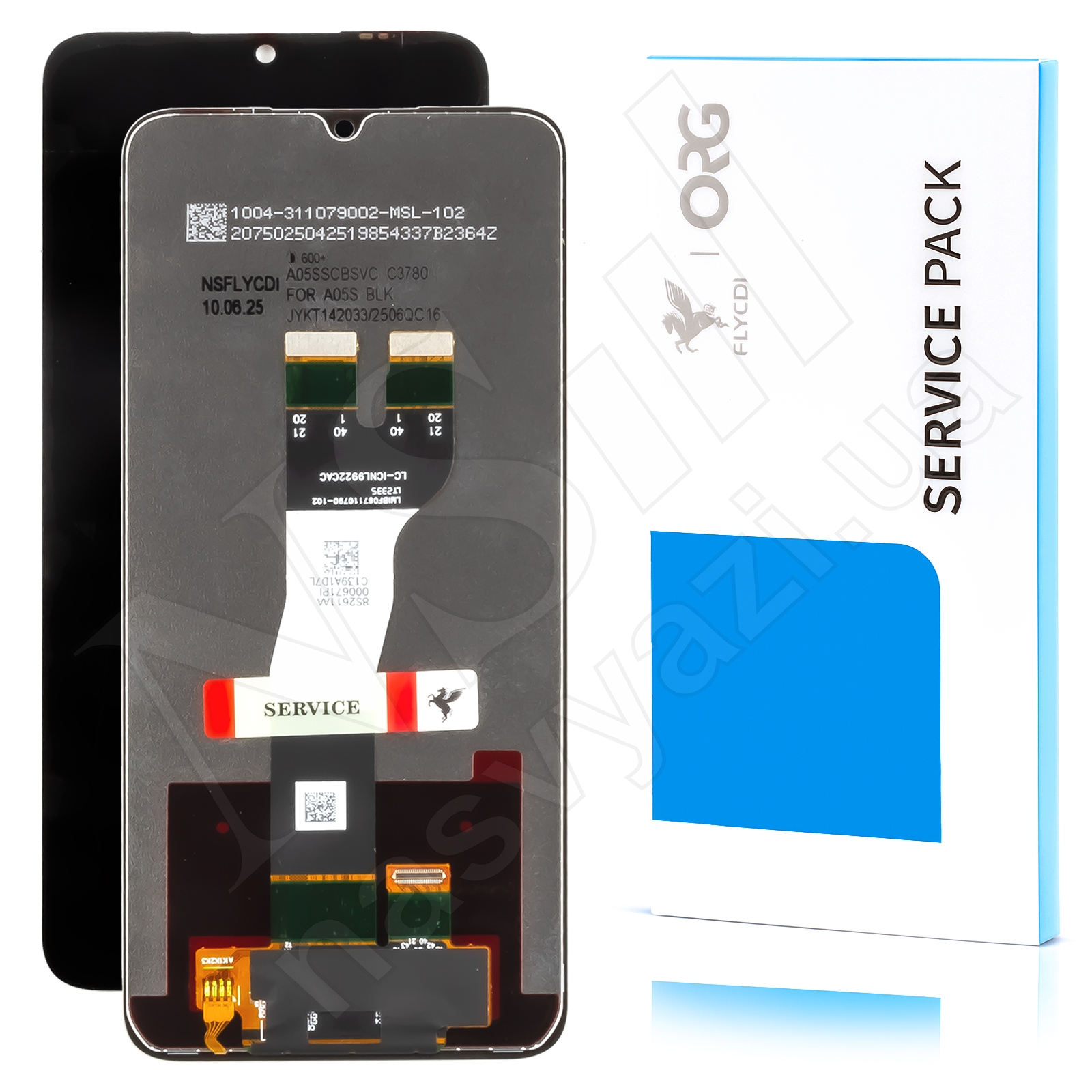 Дисплей SAMSUNG A057F Galaxy A05S (2022) (HD+) FLYCDI с черным тачскрином