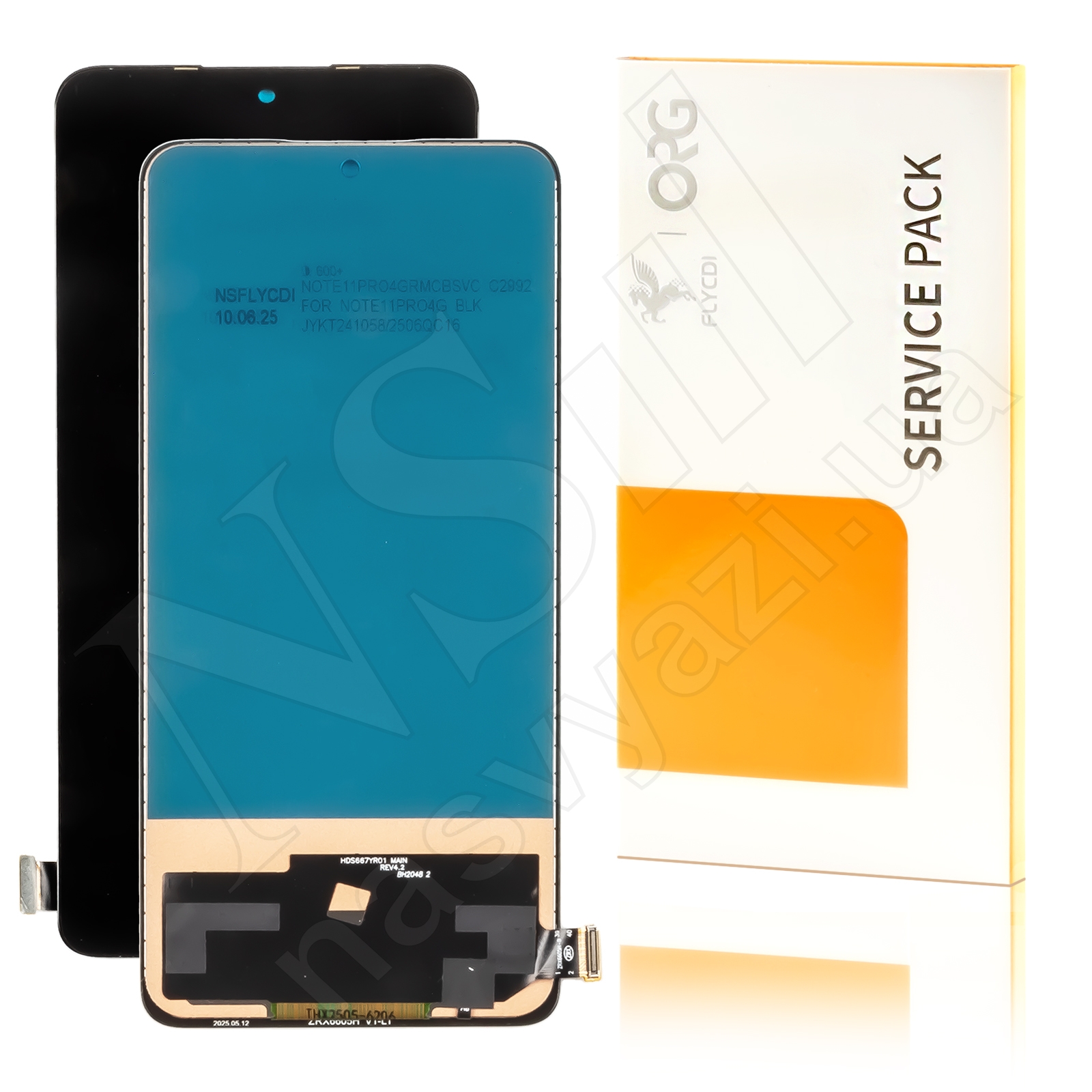 Дисплей XIAOMI Redmi Note 10 Pro (4G)/Note 11 Pro (4G)/Poco X4 Pro (5G) (2021) (IPS) (HD+) FLYCDI с черным тачскрином