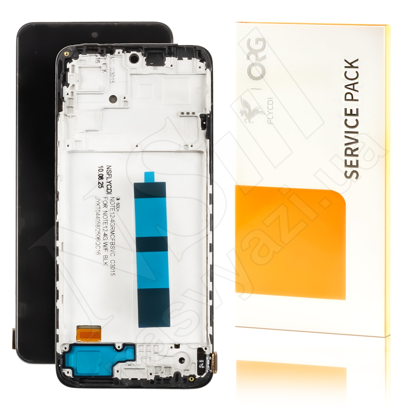 Дисплей XIAOMI Redmi Note 12 (4G) (2023) (IPS) (HD+) FLYCDI с черным тачскрином и рамкой