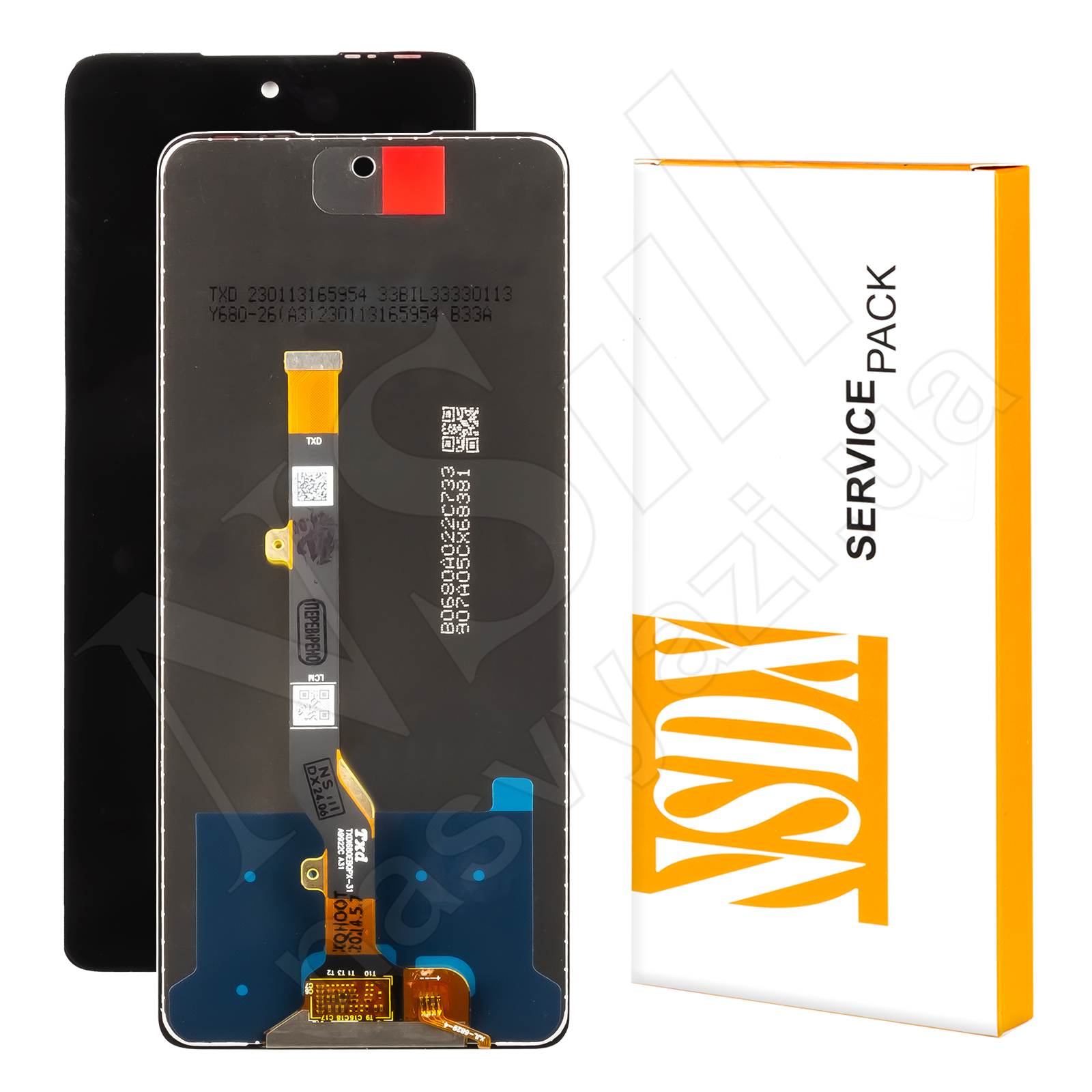 Дисплей TECNO Pova 6 Neo (LI6) (2024) Service Pack с черным тачскрином