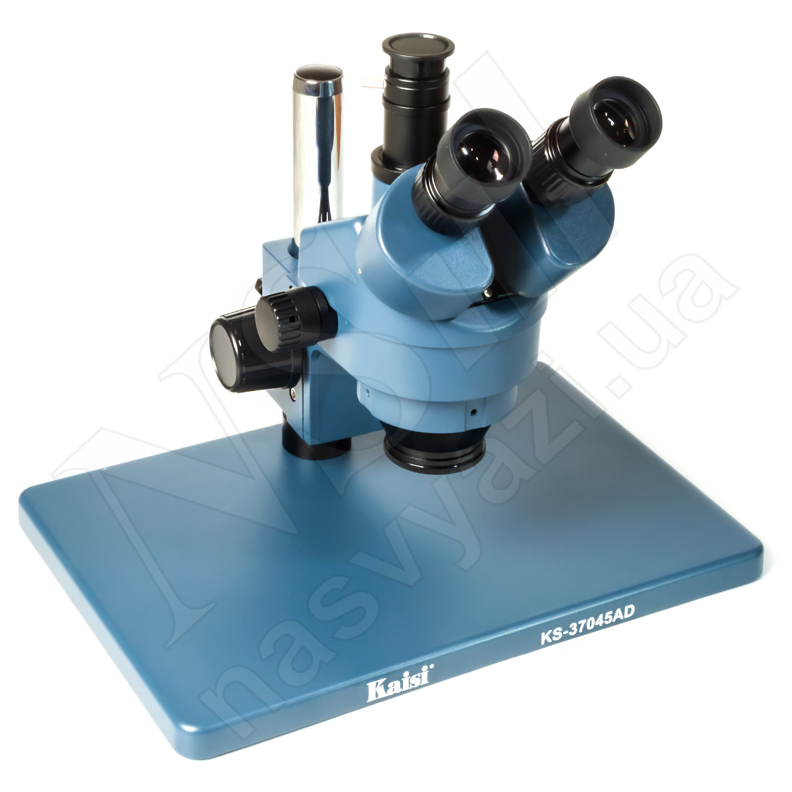 Микроскоп KAISI KS-37045AD тринокулярный (увеличение 7x-45x) синий