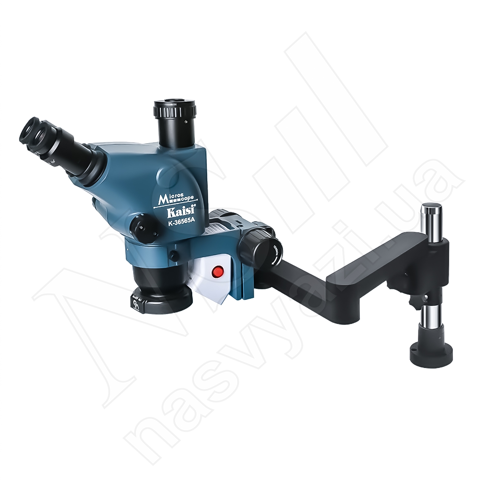 Микроскоп KAISI KS-36565-MRS тринокулярный (увеличение 6.5x-65x) синий