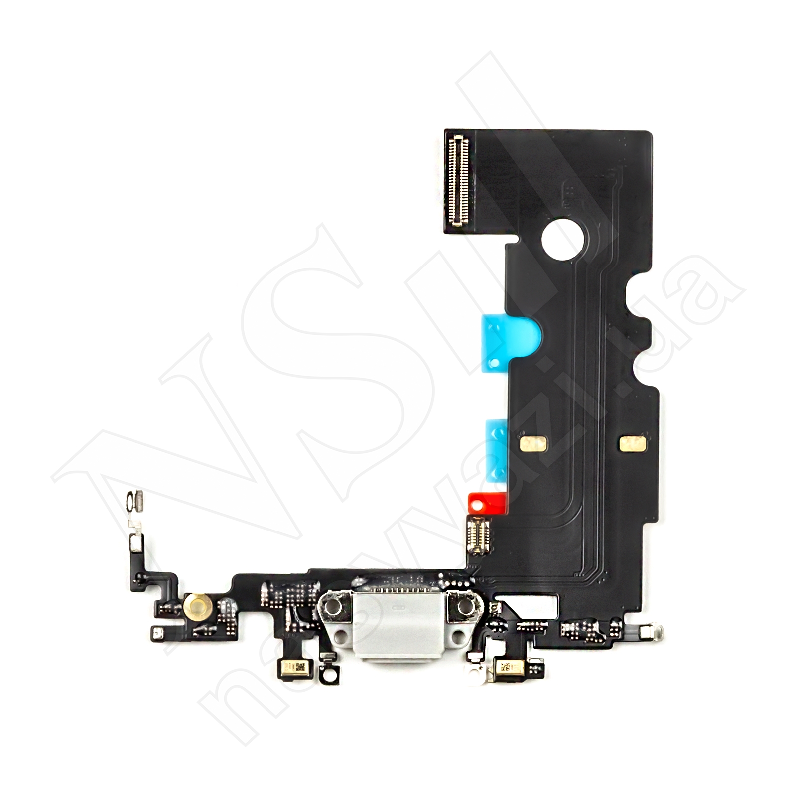 Шлейф APPLE iPhone 8 на разъем питания и микрофонами белый