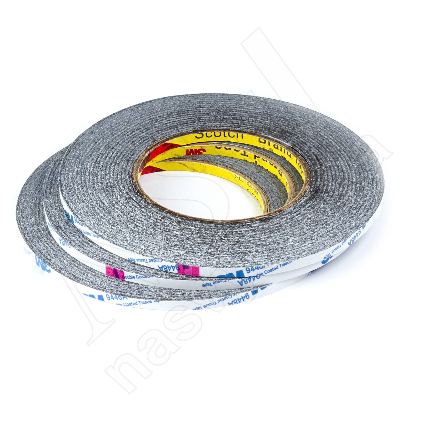 Скотч двусторонний 3М 9448A (8 мм * 50 м) чёрный