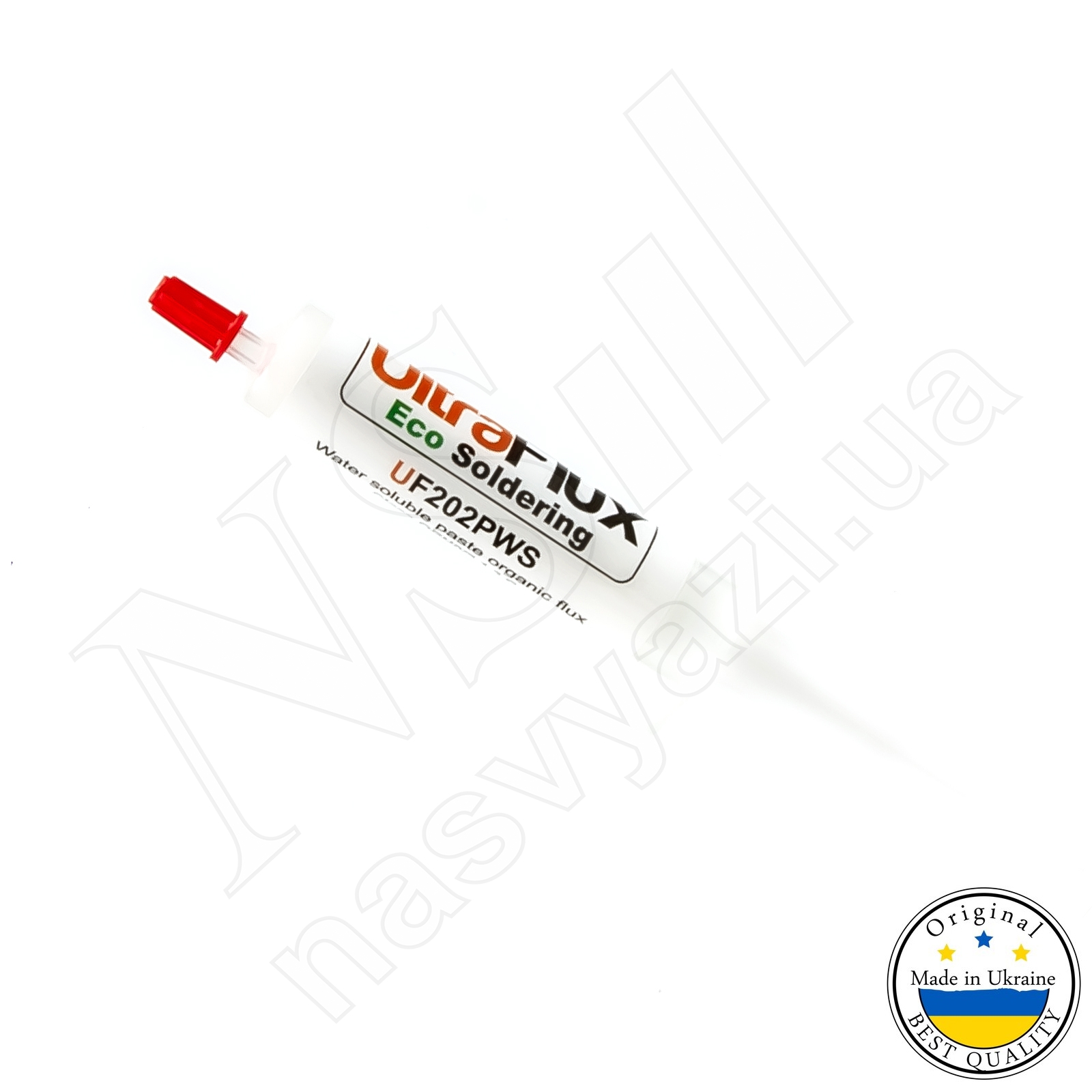 Паста флюс UF202PWS высокой активности, органический водосмывающийся (10 мл)