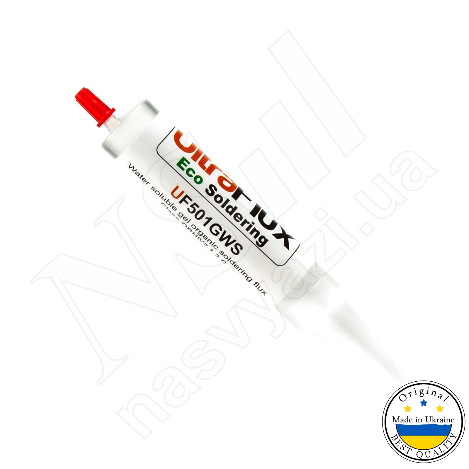Флюс гель UF501GWS высокой активности, органический водосмывающийся (20 мл)