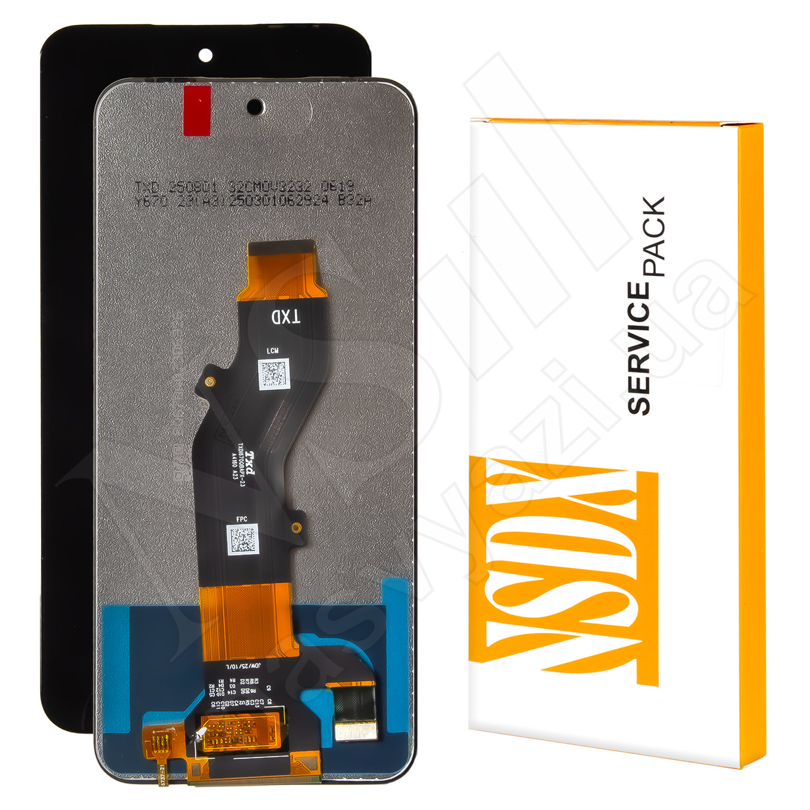 Дисплей TECNO Spark 30C (KL5n) (2024) Service Pack с черным тачскрином