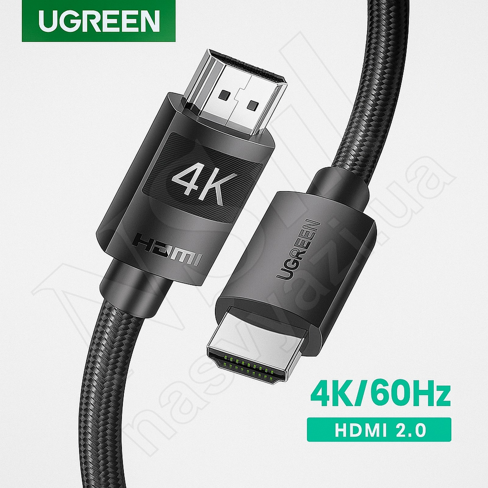 Кабель HDMI-HDMI ПП 1м Ugreen HD119 v2.0 4K/60Gz черный