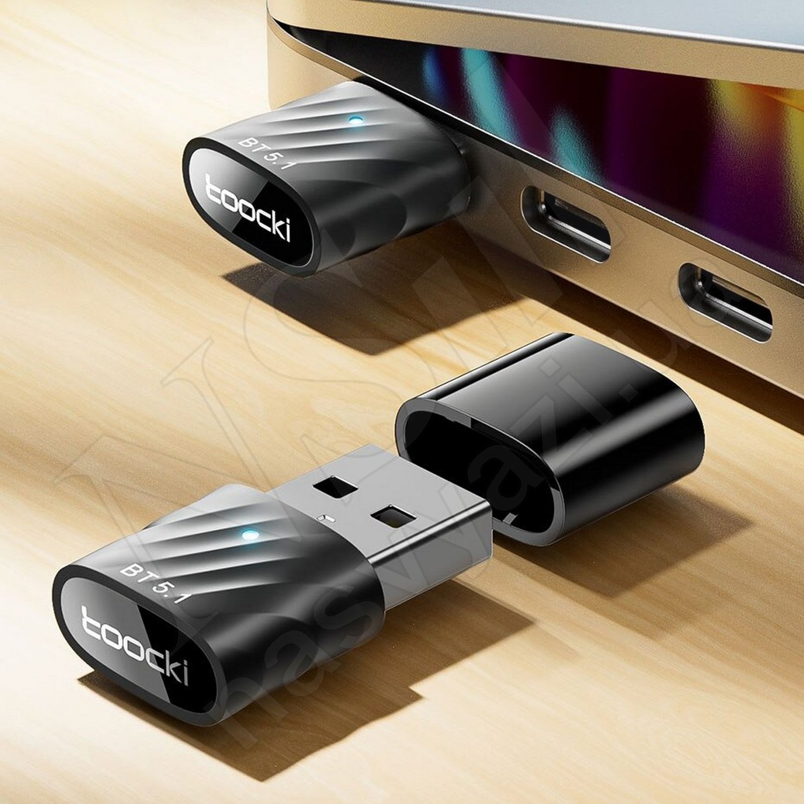 Bluetooth-адаптер Toocki TQ-BTO3 Bluetooth 5.1 Adapter черный